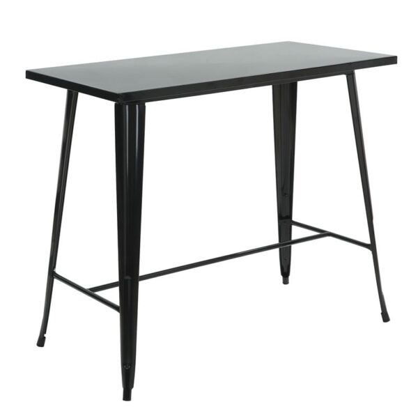 RELIX Τραπέζι Bar Μέταλλο Βαφή Μαύρο 120x60x103cm - Image 5
