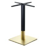 RIVA Βάση Τραπεζιού Gold Inox #201 - Black (14,50 kg) 45x45cm H.72cm - Image 5