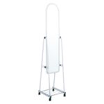 ROLLAND Small Καθρέπτης Δαπέδου, Μέταλλο Βαφή Άσπρο 37x37x160cm - Image 11