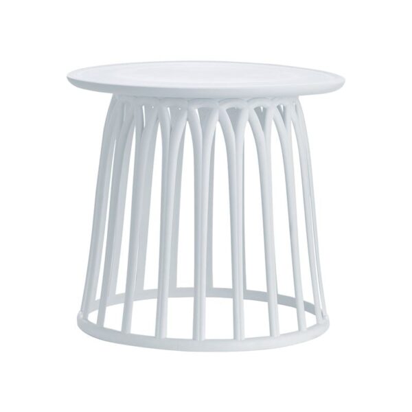 SABA Τραπεζάκι Βοηθητικό PP-UV Άσπρο Φ50x45cm - Image 5