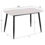 ΣΕΤ ΤΡΑΠΕΖΑΡΙΑΣ 5ΤΜΧ RAVEN HM21071.03 ΚΕΡΑΜΙΚΟ TOP ΛΕΥΚΟ ΜΑΡΜΑΡΟ--ΒΕΛΟΥΔΟ ΓΚΡΙ - Image 2