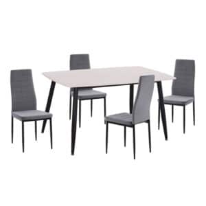 ΣΕΤ ΤΡΑΠΕΖΑΡΙΑΣ 5ΤΜΧ RAVEN HM21071.03 ΚΕΡΑΜΙΚΟ TOP ΛΕΥΚΟ ΜΑΡΜΑΡΟ--ΒΕΛΟΥΔΟ ΓΚΡΙ