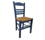 ΣΙΦΝΟΣ Καρέκλα Οξιά Βαφή Εμποτισμού Ανιλίνη Μπλε, Κάθισμα Ψάθα 41x45x88cm - Image 7