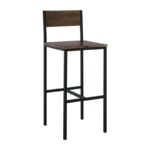 STAB Σκαμπό BAR με Πλάτη, Μέταλλο Βαφή Ανθρακί, Κάθισμα Απόχρωση Antique Brown 39x42x75/103cm - Image 15