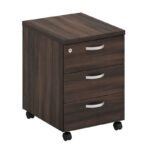 ΣΥΡΤΑΡΙΕΡΑ Τροχήλατη με 3 συρτάρια, Απόχρωση Σκούρο Καρυδί 40x48x56cm - Image 5