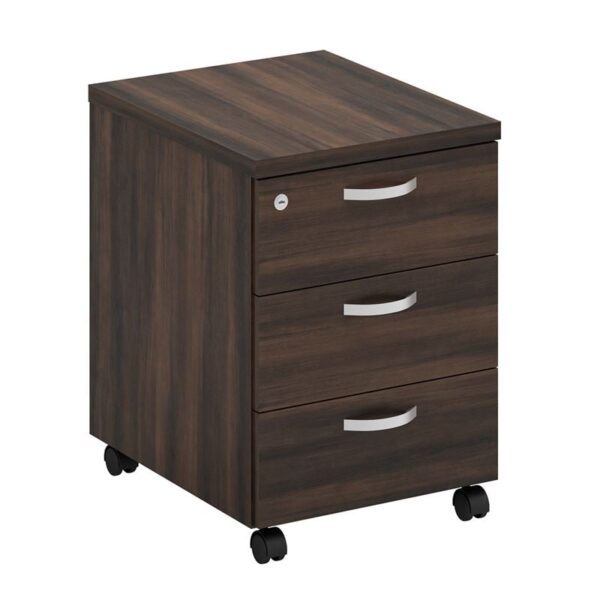 ΣΥΡΤΑΡΙΕΡΑ Τροχήλατη με 3 συρτάρια, Απόχρωση Σκούρο Καρυδί 40x48x56cm - Image 5