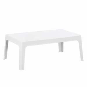 ΤΡΑΠΕΖΑΚΙ ΟΡΘΟΓΩΝΙΟ SLEEK HM6367.01 ΠΟΛΥΠΡΟΠΥΛΕΝΙΟ ΣΕ ΛΕΥΚΟ 105x64x40Υεκ.