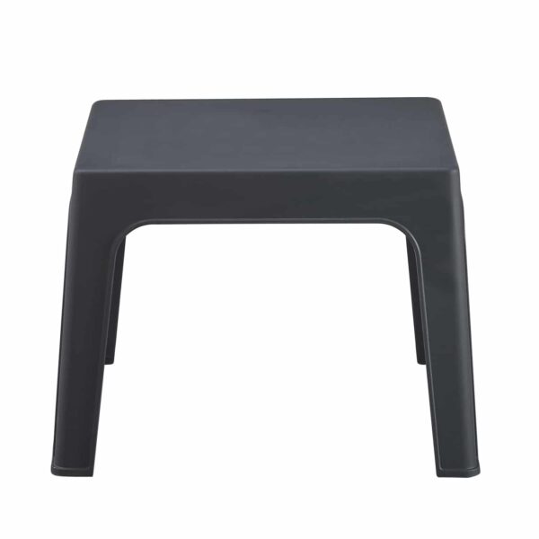 ΤΡΑΠΕΖΑΚΙ ΤΕΤΡΑΓΩΝΟ SLEEK HM6371.10 ΠΟΛΥΠΡΟΠΥΛΕΝΙΟ ΣΕ ΣΚΟΥΡΟ ΓΚΡΙ 56x56x40Υεκ. - Image 3