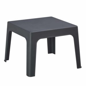 ΤΡΑΠΕΖΑΚΙ ΤΕΤΡΑΓΩΝΟ SLEEK HM6371.10 ΠΟΛΥΠΡΟΠΥΛΕΝΙΟ ΣΕ ΣΚΟΥΡΟ ΓΚΡΙ 56x56x40Υεκ.