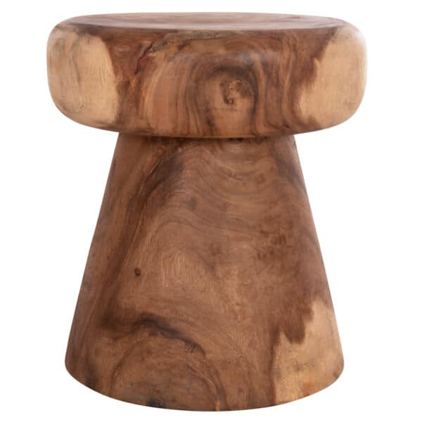 ΣΚΑΜΠΟ-ΤΡΑΠΕΖΑΚΙ ΣΤΡΟΓΓΥΛΟ CUPRE HM9793.11 ΜΑΣΙΦ ΞΥΛΟ SUAR-ΦΥΣΙΚΟ Φ40x45Υεκ. - Image 4