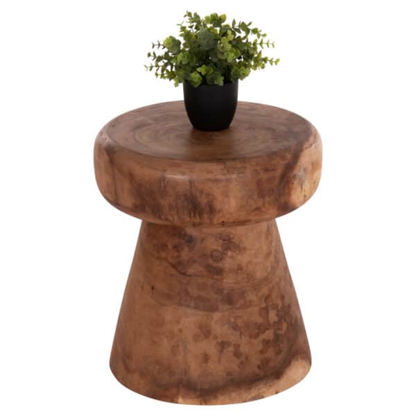 ΣΚΑΜΠΟ-ΤΡΑΠΕΖΑΚΙ ΣΤΡΟΓΓΥΛΟ CUPRE HM9793.11 ΜΑΣΙΦ ΞΥΛΟ SUAR-ΦΥΣΙΚΟ Φ40x45Υεκ. - Image 5