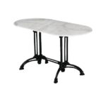 EKO Τραπέζι Αίθριο Oval Μαντέμι, Μάρμαρο 70x110x74cm Oval - Image 5