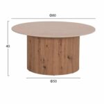 ΤΡΑΠΕΖΙ ΣΑΛΟΝΙΟΥ TWIL HM18325 ΚΕΡΑΜΙΚΟ TOP ΟΨΗ ΤΡΑΒΕΡΤΙΝΑΣ-MDF ΒΑΣΗ Φ80x40Υεκ - Image 2