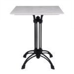 ΤΡΑΠΕΖΙ Sintered Stone-Μαντέμι Τετράνυχο, Επιφάνεια 11mm Απόχρωση White Marble 60x60  H73,5cm - Image 5