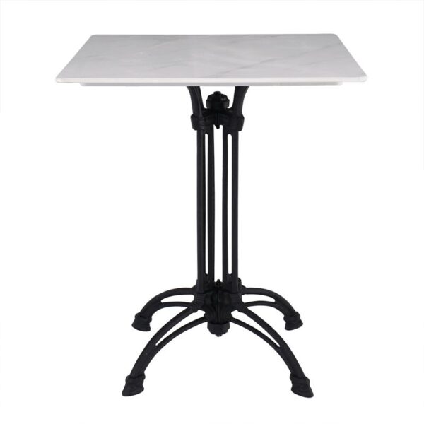 ΤΡΑΠΕΖΙ Sintered Stone-Μαντέμι Τετράνυχο, Επιφάνεια 11mm Απόχρωση White Marble 60x60  H73,5cm - Image 5