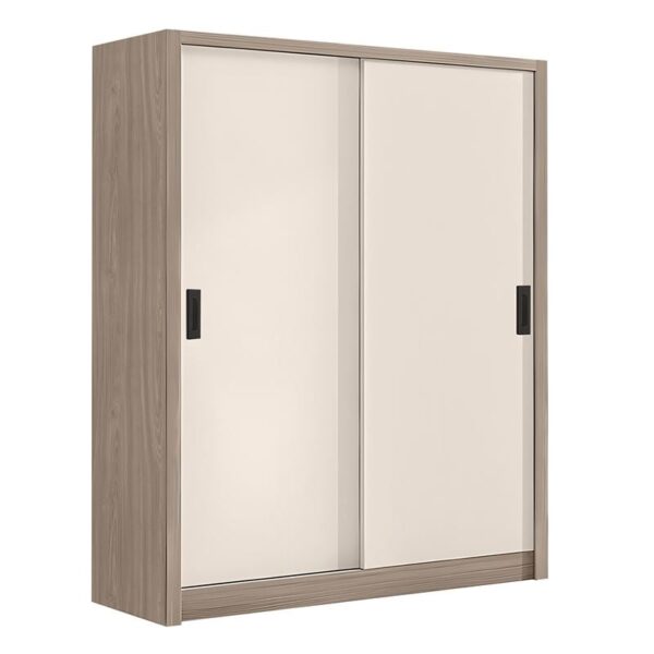 VANITY Ντουλάπα Δίφυλλη - Συρόμενη, Αποχρώσεων Sonoma Oak & Cream 160x60x200cm - Image 7