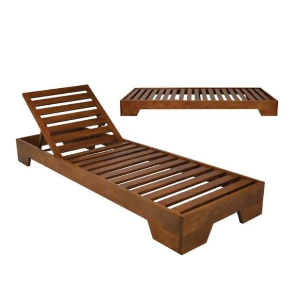 VERANO Ξαπλώστρα (A) Καρυδί Οξιά 74x213x22cm - Image 5