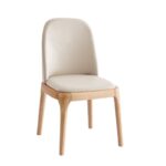 VISTA Καρέκλα Τραπεζαρίας- Κουζίνας, Απόχρωση Natural Oak Pu Μπεζ 49x52x87cm - Image 7