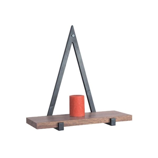 WALL Ράφι Τοίχου Μέταλλο Βαφή Μαύρο, Ξύλο Ακακία Φυσικό +/-50x20x50cm - Image 5