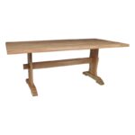 WESTERN Τραπέζι Τραπεζαρίας Ξύλο Ακακία Φυσικό 200x100x77cm - Image 7