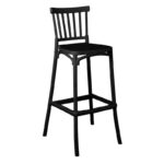 WINDSOR Σκαμπό BAR, PP Μαύρο UV Protection 49x46x103cm - Image 7