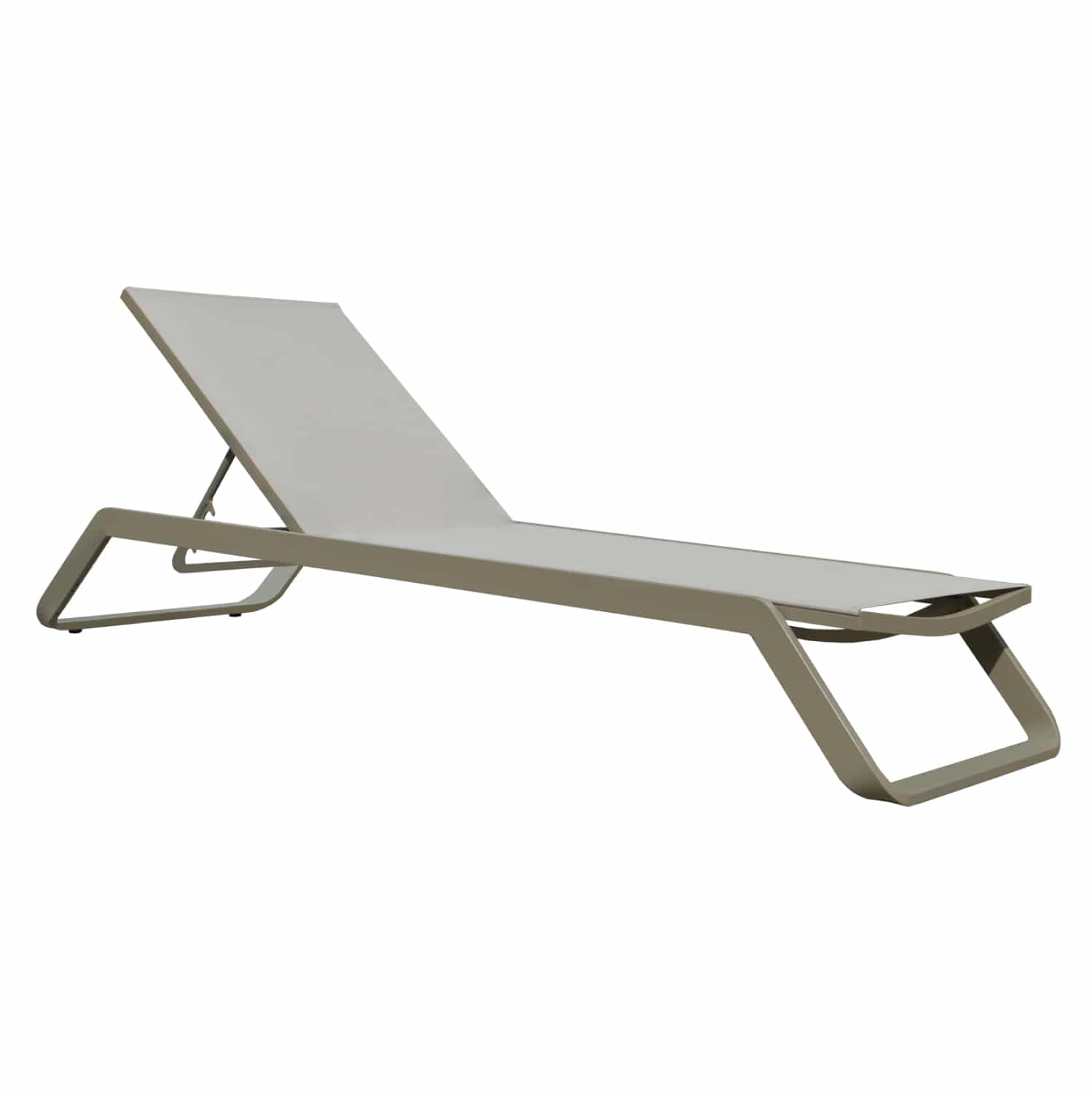 HM6562.03 ΞΑΠΛΩΣΤΡΑ ΑΛΟΥΜΙΝΙΟΥ MARIMAR HM6562.03 ΣΚΕΛΕΤΟΣ TAUPE & TEXTILENE ΜΠΕΖ 218x67x31Υεκ - Image 1
