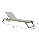 ΞΑΠΛΩΣΤΡΑ ΑΛΟΥΜΙΝΙΟΥ MARIMAR HM6562.03 ΣΚΕΛΕΤΟΣ TAUPE & TEXTILENE ΜΠΕΖ 218x67x31Υεκ - Image 2