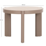 ΤΡΑΠΕΖΙ ΜΕΣΗΣ ΣΤΡΟΓΓΥΛΟ ABSOLUTION SM6466.02 ΑΛΟΥΜIΝΙΟ-SINTERED STONE ΜΠΕΖ Φ61x45Υεκ - Image 2