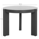 ΤΡΑΠΕΖΙ ΜΕΣΗΣ ΣΤΡΟΓΓΥΛΟ ABSOLUTION SM6466.01 ΑΛΟΥΜIΝΙΟ-SINTERED STONE ΓΚΡΙ Φ61x45Υεκ - Image 2