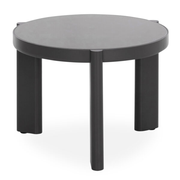 ΤΡΑΠΕΖΙ ΜΕΣΗΣ ΣΤΡΟΓΓΥΛΟ ABSOLUTION SM6466.01 ΑΛΟΥΜIΝΙΟ-SINTERED STONE ΓΚΡΙ Φ61x45Υεκ - Image 3