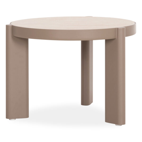 ΤΡΑΠΕΖΙ ΜΕΣΗΣ ΣΤΡΟΓΓΥΛΟ ABSOLUTION SM6466.02 ΑΛΟΥΜIΝΙΟ-SINTERED STONE ΜΠΕΖ Φ61x45Υεκ - Image 5