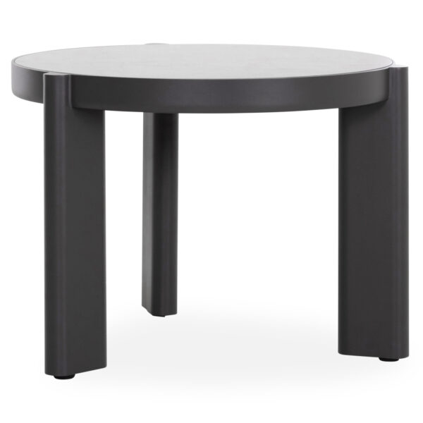 ΤΡΑΠΕΖΙ ΜΕΣΗΣ ΣΤΡΟΓΓΥΛΟ ABSOLUTION SM6466.01 ΑΛΟΥΜIΝΙΟ-SINTERED STONE ΓΚΡΙ Φ61x45Υεκ - Image 5