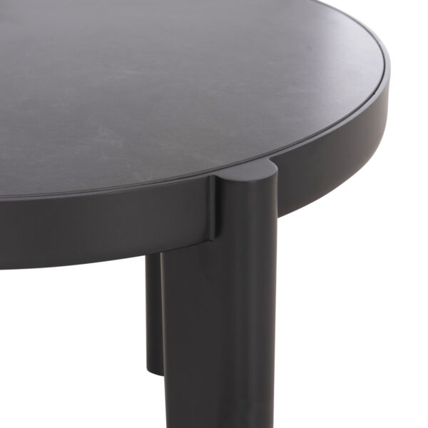 ΤΡΑΠΕΖΙ ΜΕΣΗΣ ΣΤΡΟΓΓΥΛΟ ABSOLUTION SM6466.01 ΑΛΟΥΜIΝΙΟ-SINTERED STONE ΓΚΡΙ Φ61x45Υεκ - Image 6