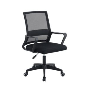 BF2112 Πολυθρόνα Γραφείου Ύφασμα Μαύρο Mesh 59x49x93/103cm