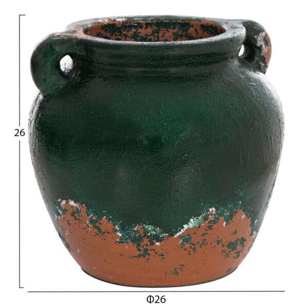 ΔΙΑΚΟΣΜΗΤΙΚΟ ΒΑΖΟ HM4380 ΤΕΡΑΚΟΤΑ ΣΕ ANTIQUE ΠΡΑΣΙΝΗ ΑΠΟΧΡΩΣΗ Φ26Χ26Yεκ. - Image 2