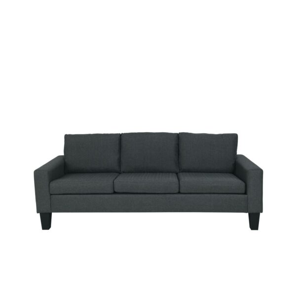 SERGIO Καναπές Σαλονιού Καθιστικού 3Θέσιος, Ύφασμα Ανθρακί 188x74x79cm - Image 2