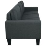 SERGIO Καναπές Σαλονιού Καθιστικού 3Θέσιος, Ύφασμα Ανθρακί 188x74x79cm - Image 3