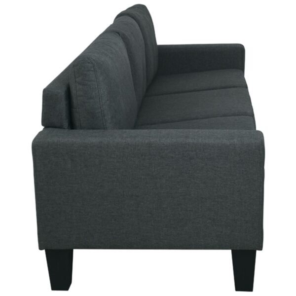 SERGIO Καναπές Σαλονιού Καθιστικού 3Θέσιος, Ύφασμα Ανθρακί 188x74x79cm - Image 3