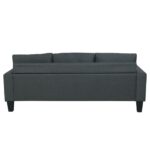 SERGIO Καναπές Σαλονιού Καθιστικού 3Θέσιος, Ύφασμα Ανθρακί 188x74x79cm - Image 4