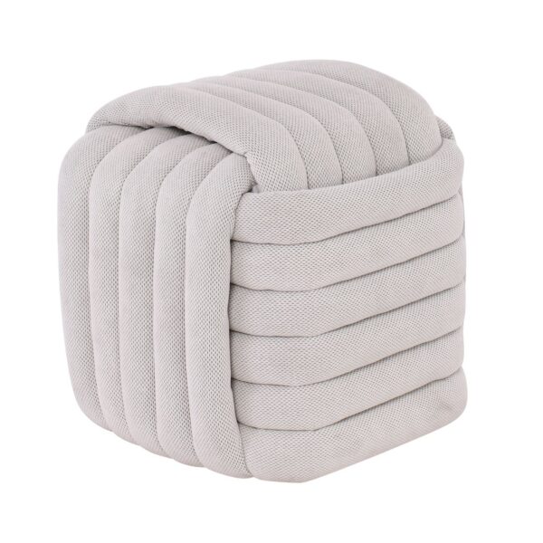 TAB Σκαμπό Βοηθητικό, Ύφασμα Απόχρωση Sandy Grey 47x47x44cm - Image 2