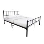 TIVO Κρεβάτι Διπλό, για Στρώμα 150x200cm, Μέταλλο Βαφή Μαύρο 156x208x95cm - Image 2