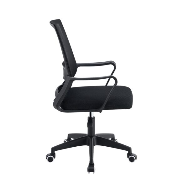 BF2112 Πολυθρόνα Γραφείου Ύφασμα Μαύρο Mesh 59x49x93/103cm - Image 3