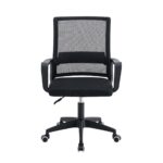 BF2112 Πολυθρόνα Γραφείου Ύφασμα Μαύρο Mesh 59x49x93/103cm - Image 4