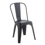 RELIX PP Καρέκλα Στοιβαζόμενη, PP Απόχρωση Μαύρο 47x47x86cm - Image 2