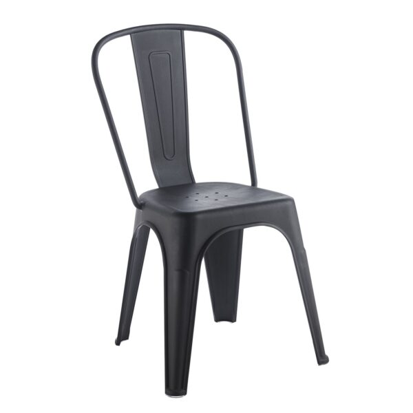 RELIX PP Καρέκλα Στοιβαζόμενη, PP Απόχρωση Μαύρο 47x47x86cm - Image 2