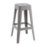 RELIX PP Σκαμπό BAR Στοιβαζόμενο, PP Απόχρωση Sand Beige 42x42x76cm - Image 2