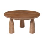 AZTEC Τραπεζάκι Σαλονιού- Καθιστικού, Ξύλο Mango, Απόχρωση Smoke Walnut Φ75cm H.37cm - Image 2