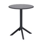 MODA-W Τραπέζι Κήπου - Βεράντας, PP - UV Protection, Απόχρωση Μαύρο Φ60x75cm - Image 2