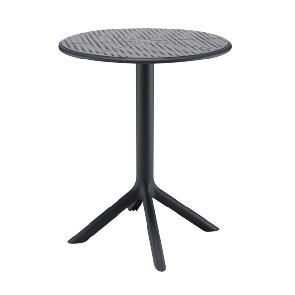 MODA-W Τραπέζι Κήπου - Βεράντας, PP - UV Protection, Απόχρωση Μαύρο Φ60x75cm - Image 2