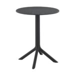 MODA-H Τραπέζι Κήπου - Βεράντας, PP - UV Protection, Απόχρωση Ανθρακί Φ60x75cm - Image 2